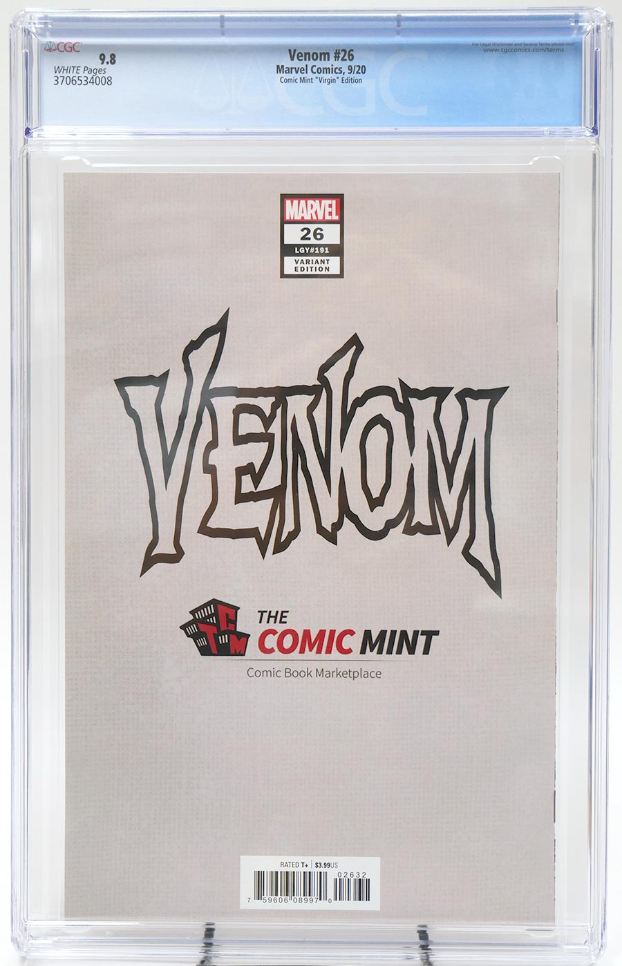 Venom Vol 4 #26 Cover J Peach Momoko Virgin Comic Mint Variant Cover CGC 9.8