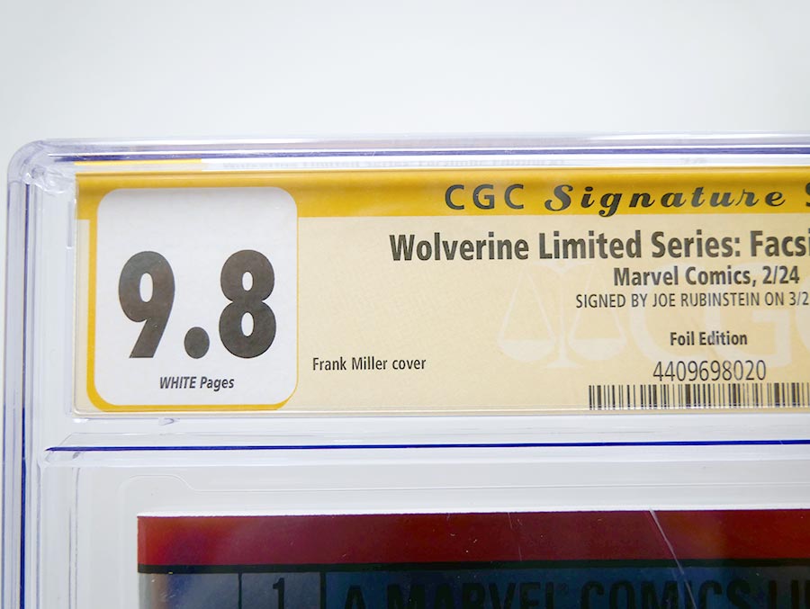 Wolverine By Claremont & Miller #1 Facsimile Edition Cover I CGC Signature Series 9.8 Signed by Joe Rubinstein Variant Frank Miller Foil Cover