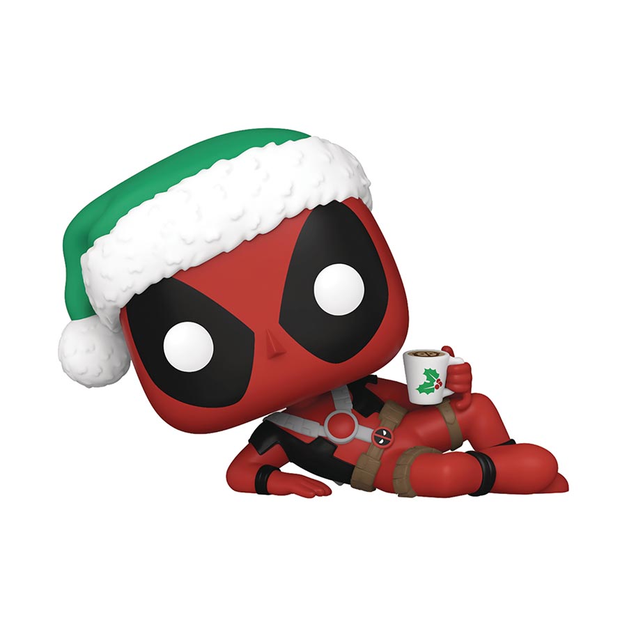 POP Marvel Holiday Deadpool With Hot Cocoa Vinyl Bobble Head