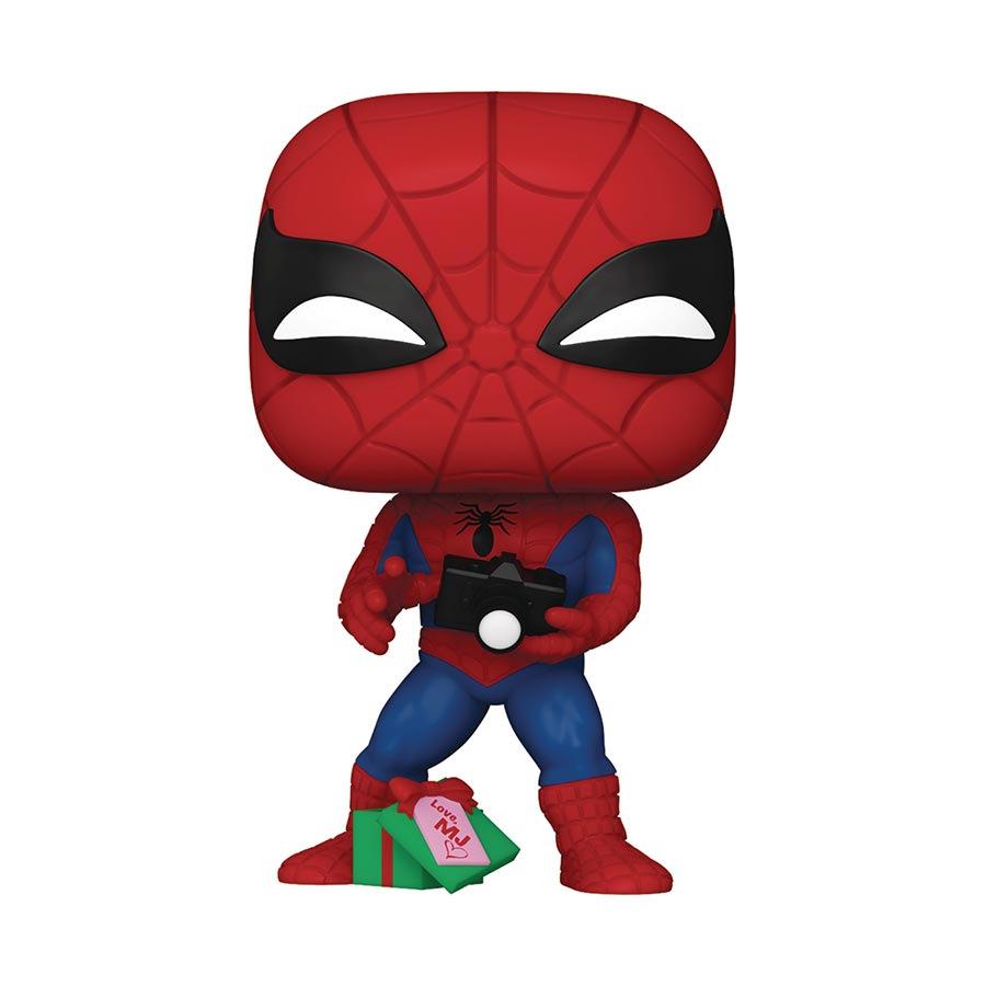 POP Marvel Spider-Man With Open Gift Vinyl Bobble Head