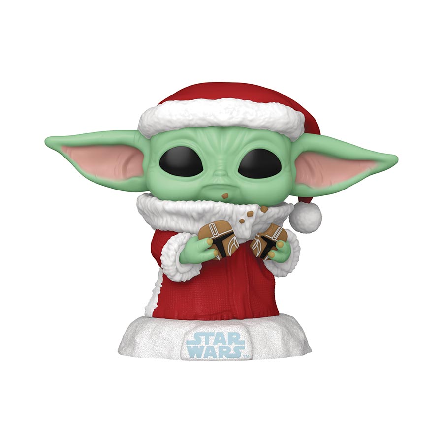 POP Star Wars The Mandalorian Holiday Grogu Vinyl Bobble Head