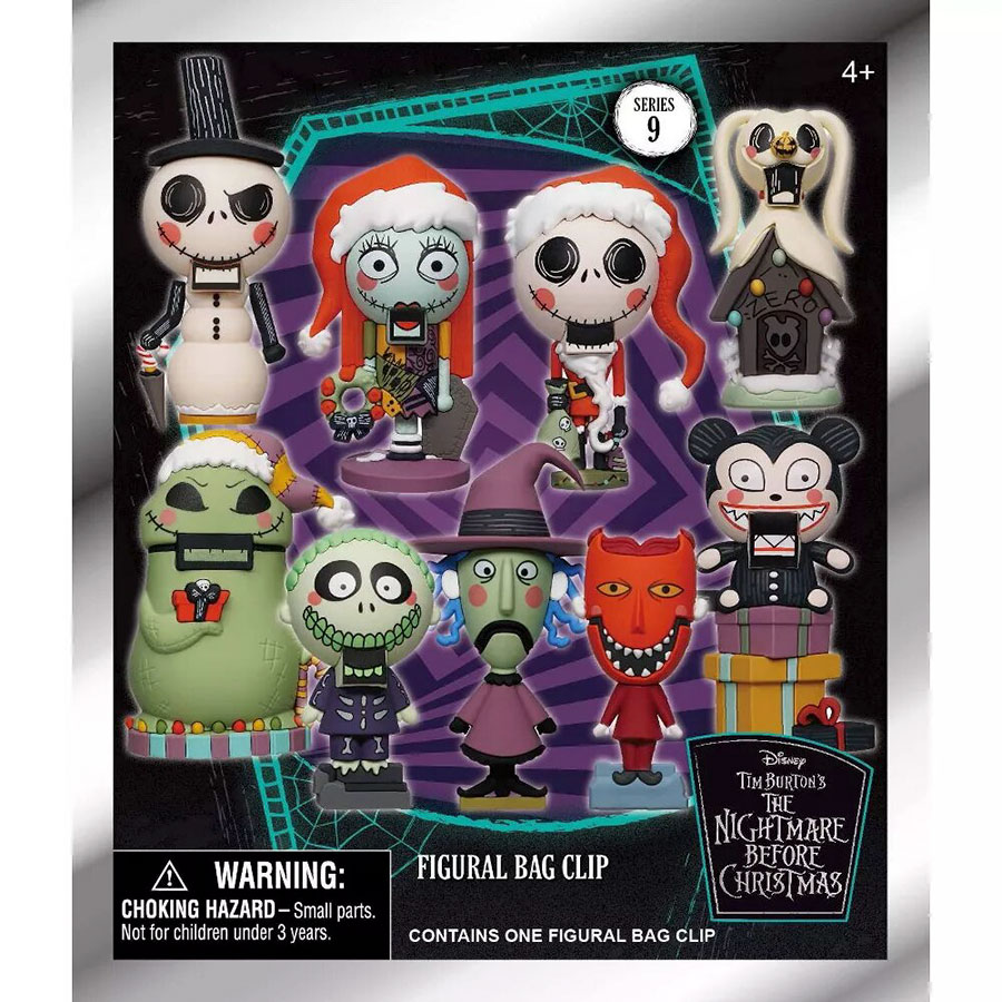 Nightmare Before Christmas 3D Foam Bag Clip Series 9 Blind Mystery Box 24-Piece Display