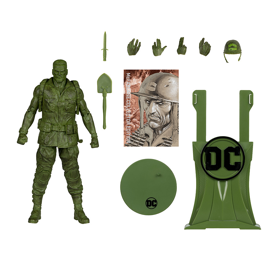DC Multiverse McFarlane Collector Edition Wave 5 Sgt Rock McFarlane Platinum Edition Chase 7-Inch Action Figure
