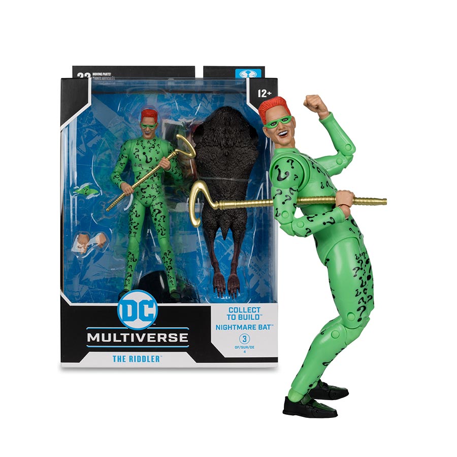 DC Multiverse Batman Forever Nightmare Bat Build-A-Figure Riddler 7-Inch Action Figure