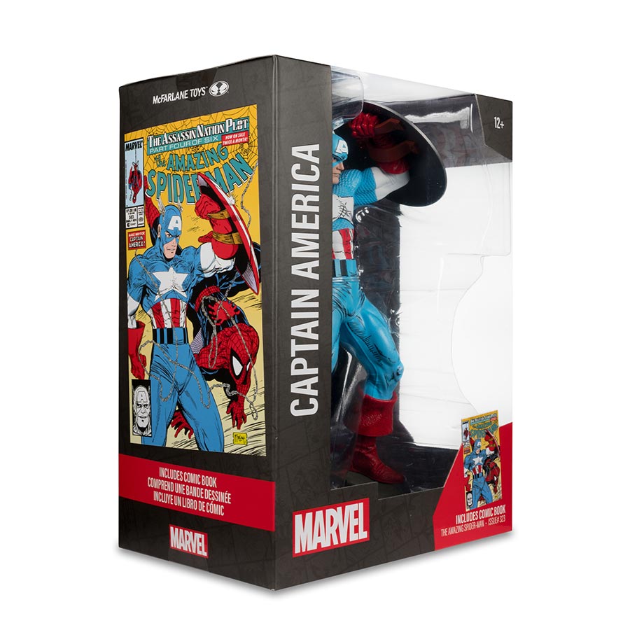 McFarlane Marvel Wave 1 Amazing Spider-Man 323 Captain America 1/6 Scale Figurine