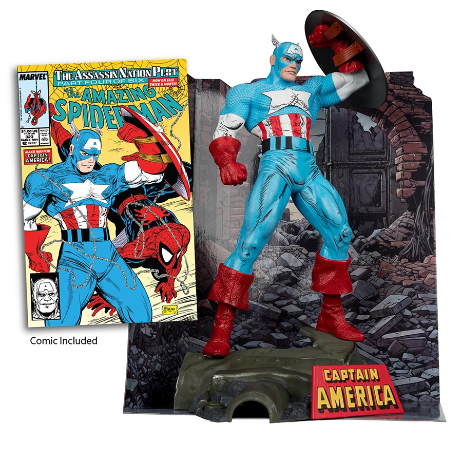 McFarlane Marvel Wave 1 Amazing Spider-Man 323 Captain America 1/6 Scale Figurine