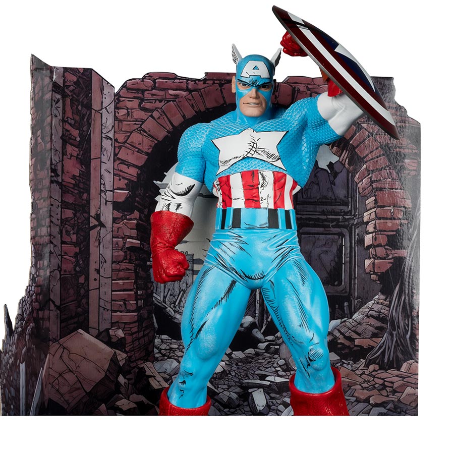 McFarlane Marvel Wave 1 Amazing Spider-Man 323 Captain America 1/6 Scale Figurine