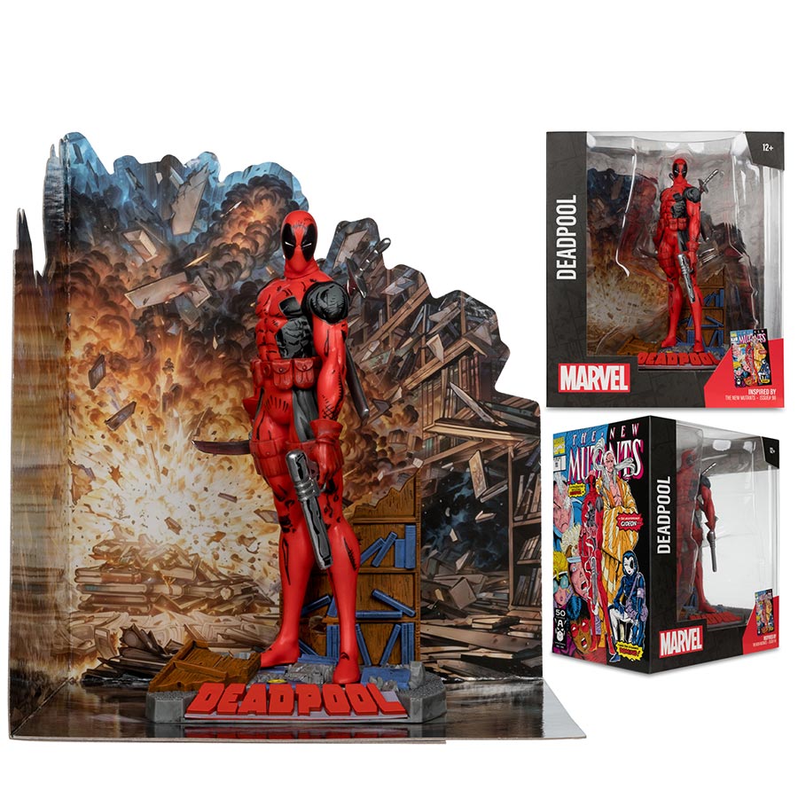McFarlane Marvel Wave 1 New Mutants 98 Deadpool 1/10 Scale Figurine