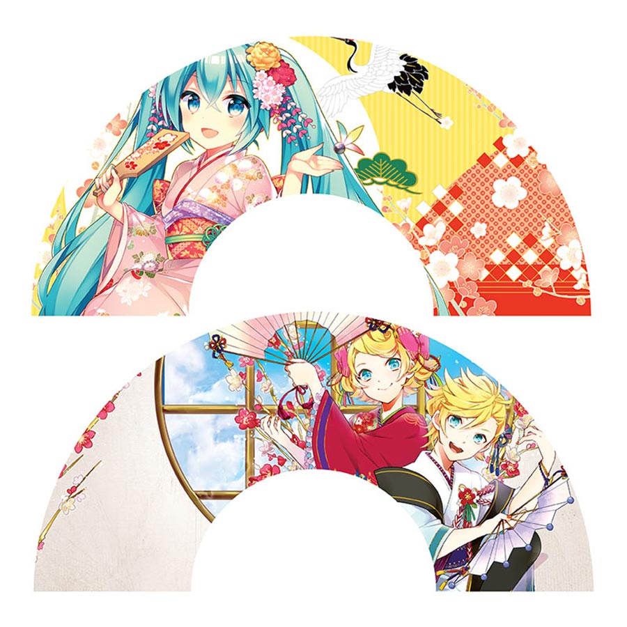 Hatsune Miku & Kagamine Twins Kimono Fan