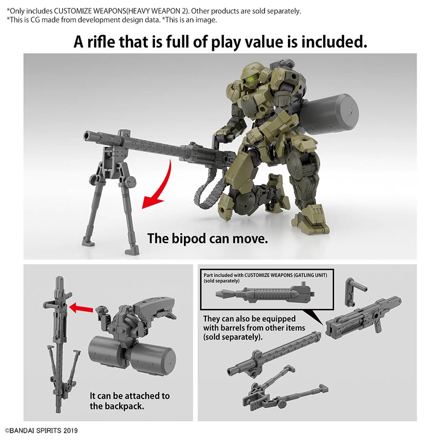 30 Minutes Missions Weapons 1/144 Kit #W-30 Customize Weapons (Heavy Weapon 2)