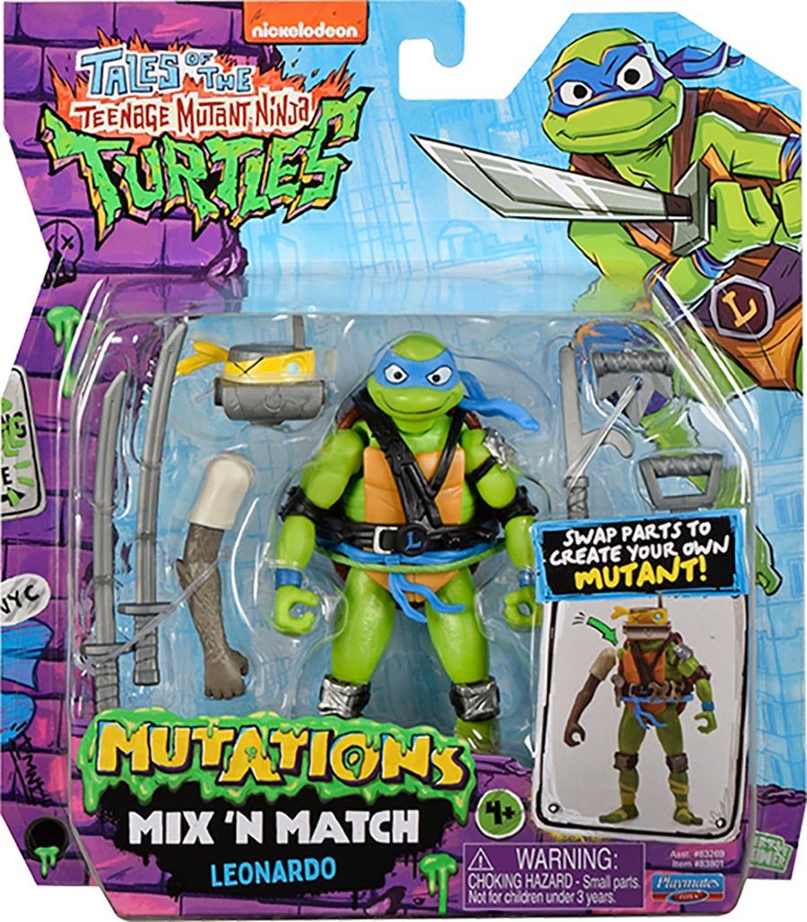Teenage Mutant Ninja Turtles Mix n Match Turtles 4-Piece Aciton Figure Set