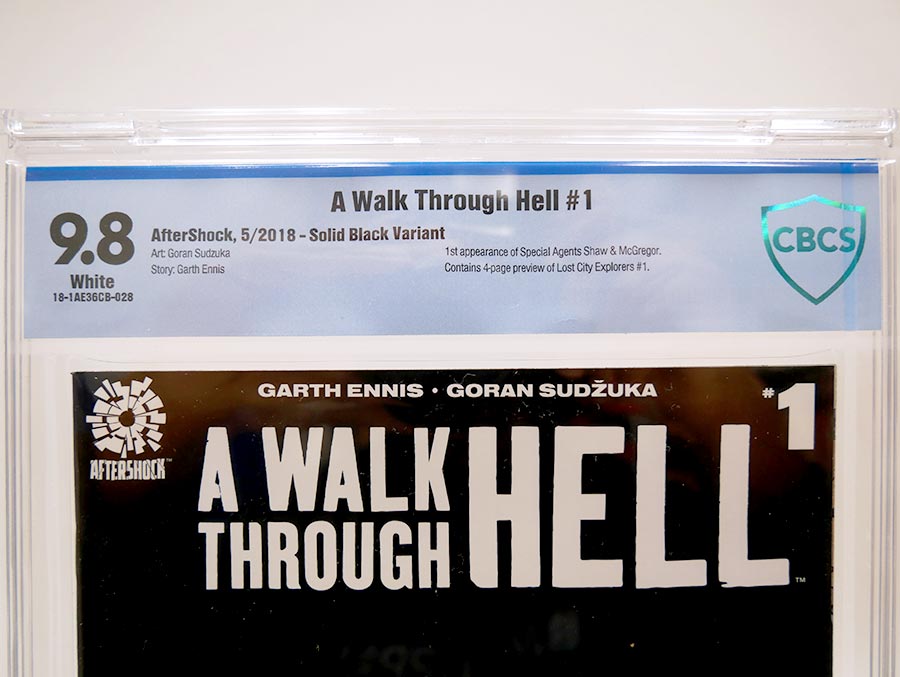 Walk Through Hell #1 Cover D CBCS 9.8 Variant All-Black Shock Cover