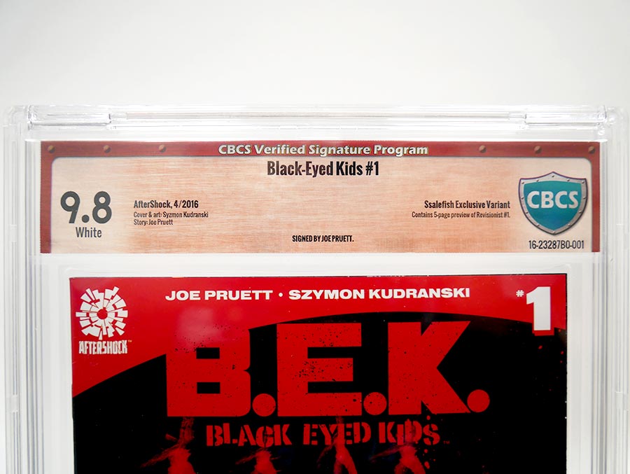 Black Eyed Kids #1 Cover C CBCS Verified Signature 9.8 Signed by Joe Pruett Variant Syzmon Kudranski Cover