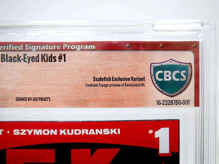 Black Eyed Kids #1 Cover C CBCS Verified Signature 9.8 Signed by Joe Pruett Variant Syzmon Kudranski Cover