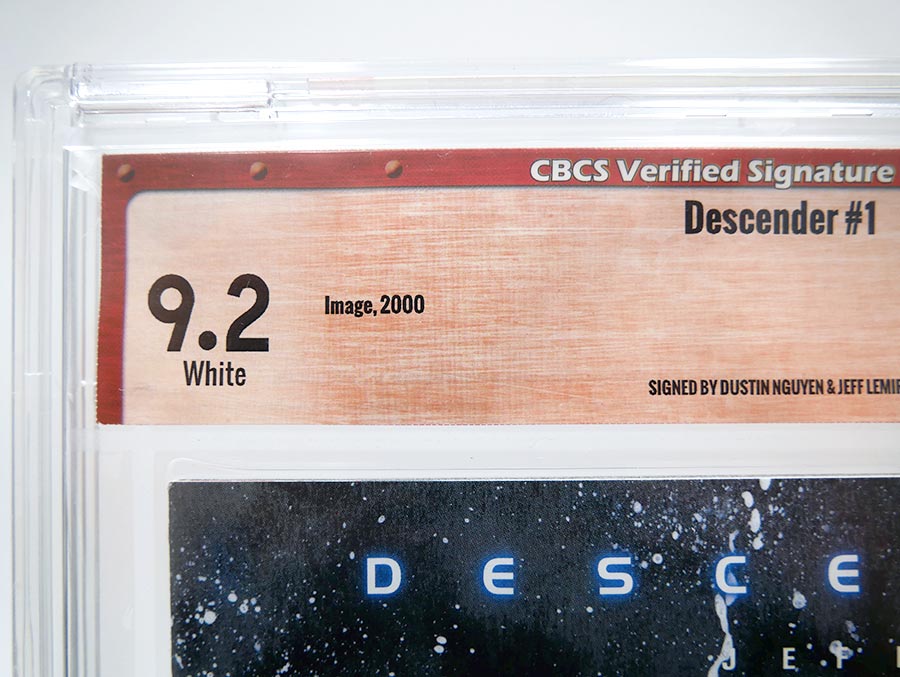Descender #1 Cover D CBCS Verified Signature 9.2 Signed by Dustin Nguyen and Jeff Lemire 1st Ptg Jeff Lemire