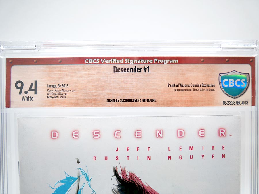 Descender #1 Cover E CBCS Verified Signature 9.4 Signed by Dustin Nguyen and Jeff Lemire Variant Raphael Albuquerque Cover