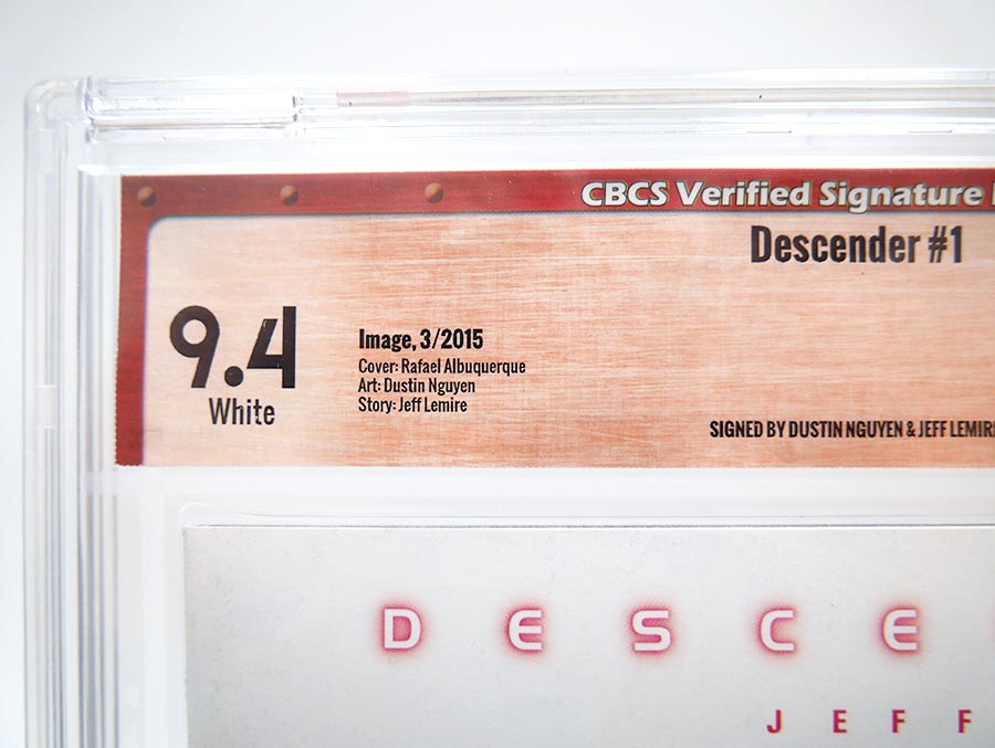 Descender #1 Cover E CBCS Verified Signature 9.4 Signed by Dustin Nguyen and Jeff Lemire Variant Raphael Albuquerque Cover