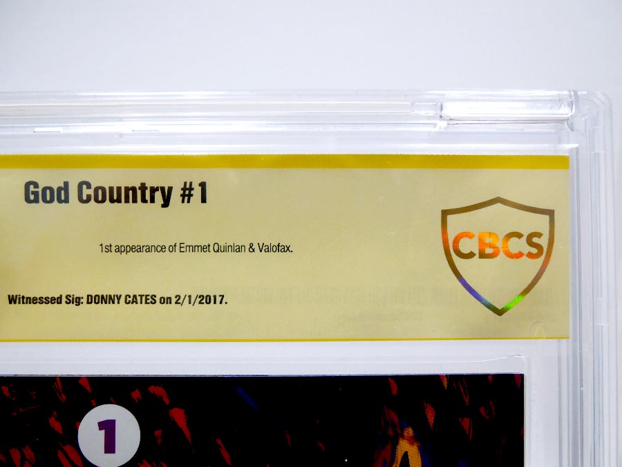 God Country #1 Cover F CBCS 9.4 Signed by Donny Cates Variant Gerardo Zaffino Cover