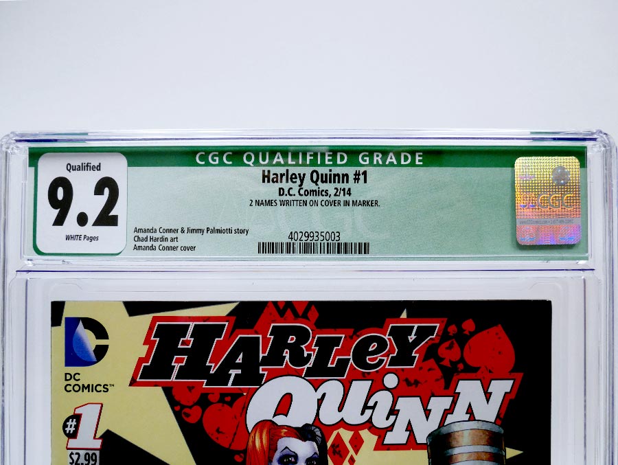 Harley Quinn Vol 2 #1 Cover G CGC Qualified Signature 9.2 Signed by Amanda Conner and Jimmy Palmiotti 1st Ptg Regular Amanda Conner Cover