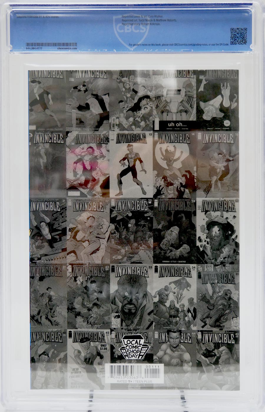 Invincible #1 Cover J CBCS 9.6 LCSD 2020 Gold Foil Logo Cover