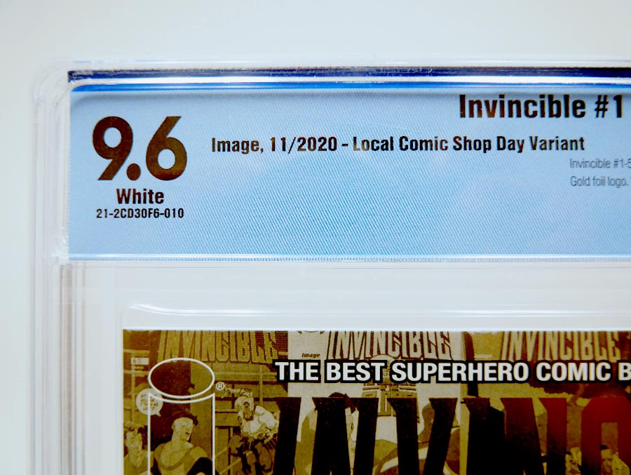 Invincible #1 Cover J CBCS 9.6 LCSD 2020 Gold Foil Logo Cover