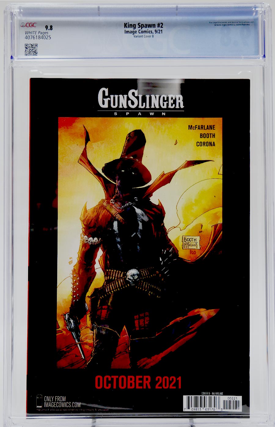 King Spawn #2 Cover D CGC 9.8 Variant Todd McFarlane Cover 