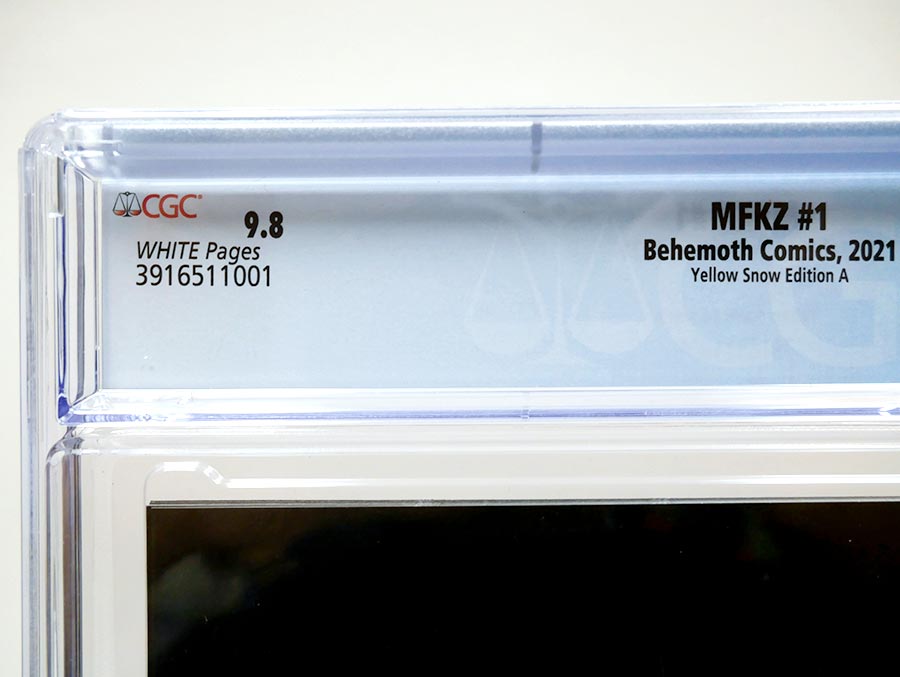 MFKZ #1 Cover G CGC 9.8 Yellow Snow Variant 