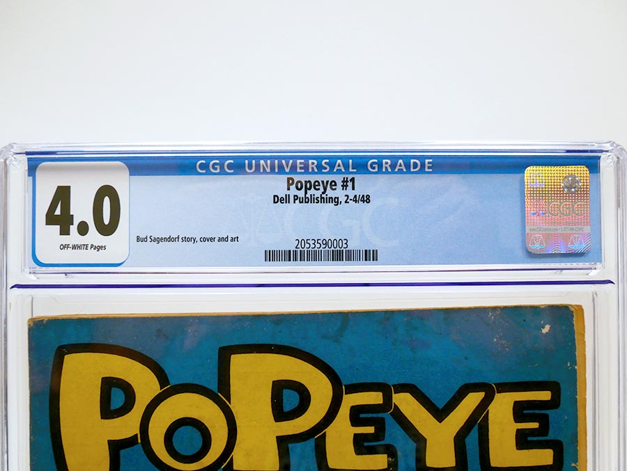 Popeye #1 Cover B CGC 4.0