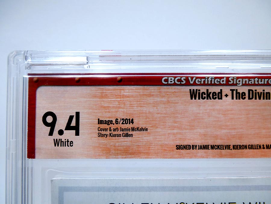 Wicked + The Divine #1 Cover E CBCS Verified Signature Signed by Jamie McKelvie, Kieron Gillen and Matthew WIlson 9.4 Newbury Comics Variant