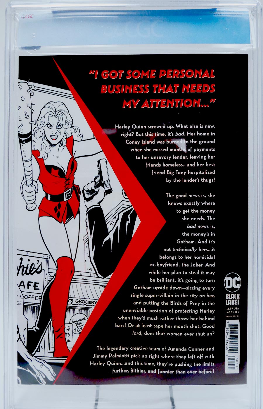 Harley Quinn And The Birds Of Prey #1 Cover C CGC 9.6 Regular Amanda Conner Cover