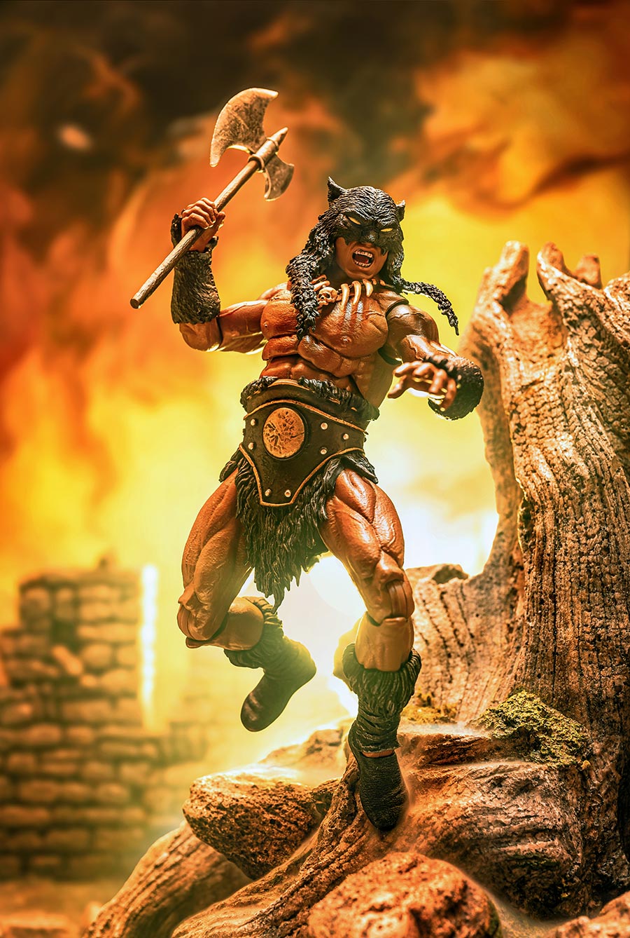 Fire & Ice Dark Wolf Previews Exclusive 1/12 Scale Action Figure Animated Version