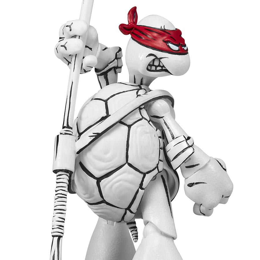 Teenage Mutant Ninja Turtles Black & White Original Sketch Donatello Previews Exclusive Action Figure