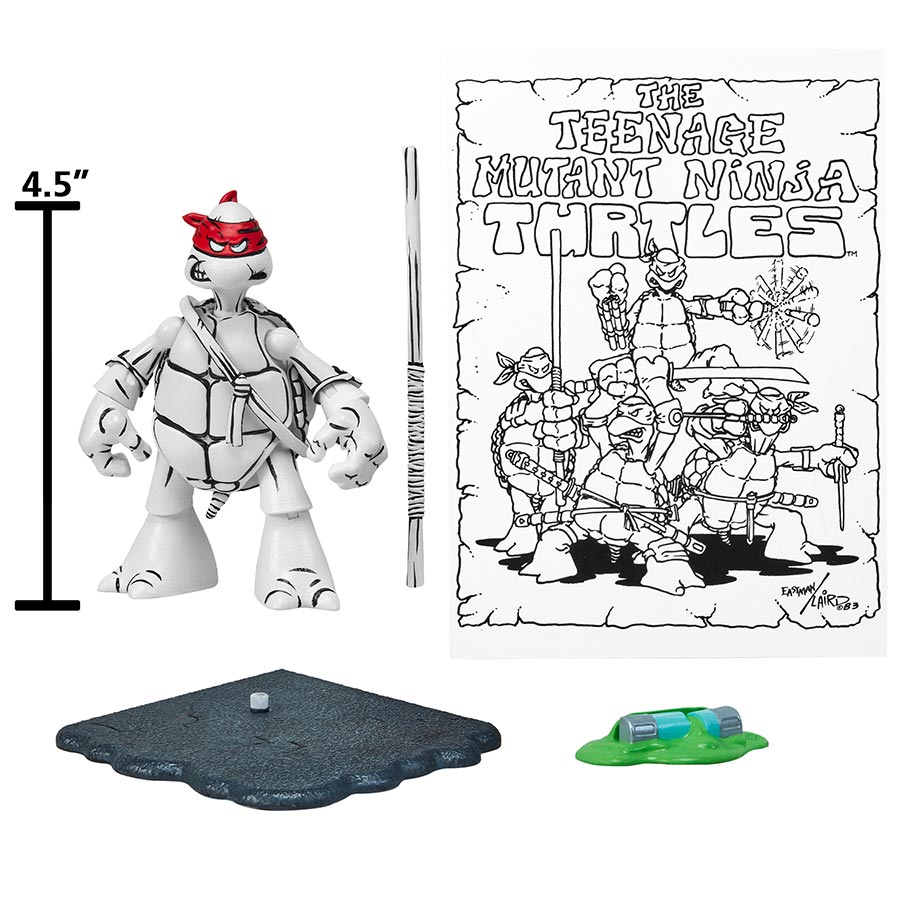 Teenage Mutant Ninja Turtles Black & White Original Sketch Donatello Previews Exclusive Action Figure