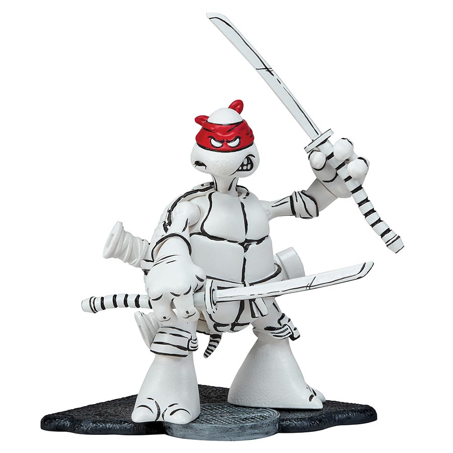 Teenage Mutant Ninja Turtles Black & White Original Sketch Leonardo Previews Exclusive Action Figure