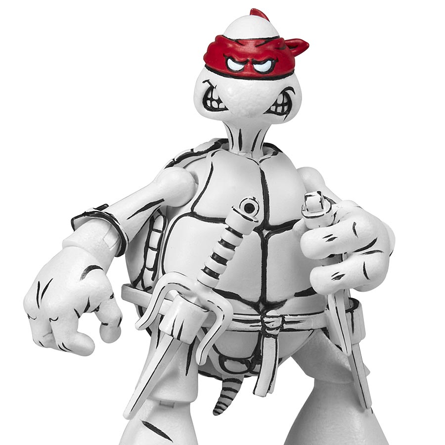 Teenage Mutant Ninja Turtles Black & White Original Sketch Raphael Previews Exclusive Action Figure
