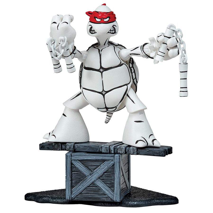 Teenage Mutant Ninja Turtles Black & White Original Sketch Michelangelo Previews Exclusive Action Figure