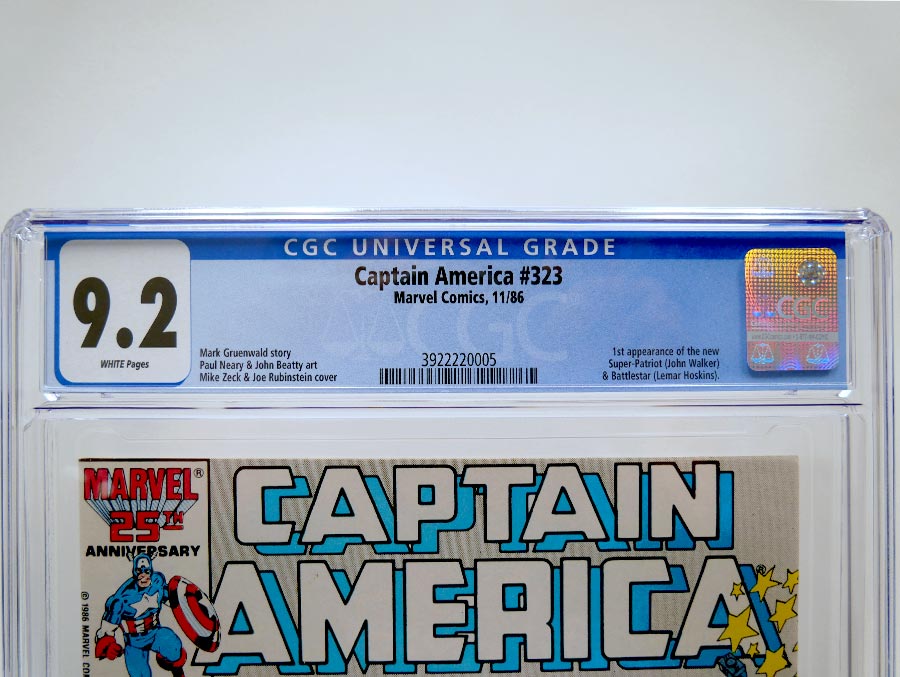 Captain America Vol 1 #323 Cover B Newsstand Edition CGC 9.2