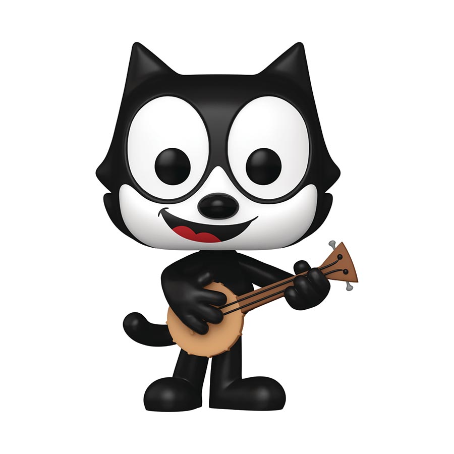 POP Television Felix The Cat 105th Anniversary Felix The Cat With Banjo Vinyl Figure