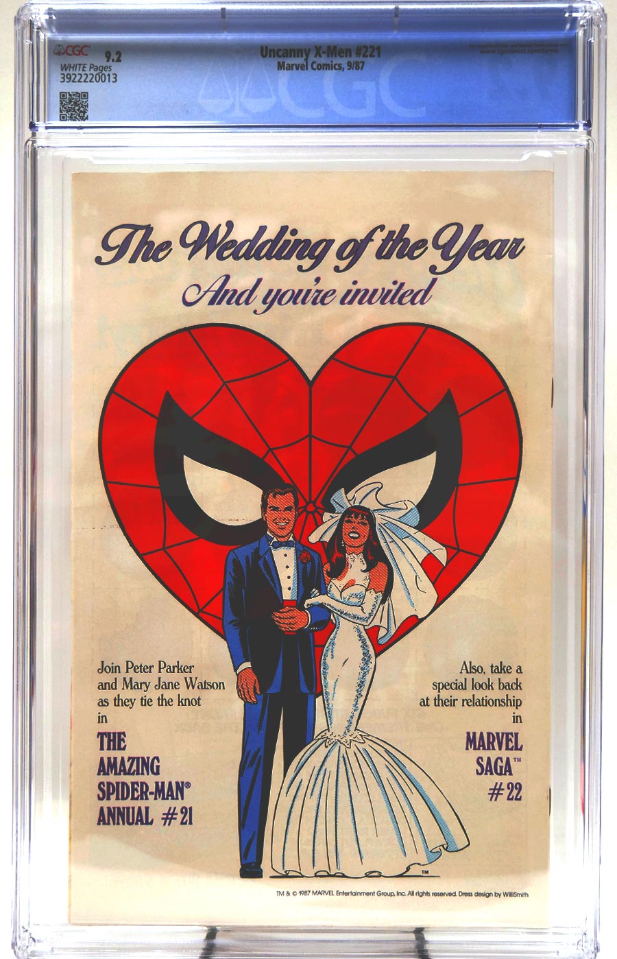 Uncanny X-Men #221 Cover C 1st Ptg Newsstand Edition CGC 9.2