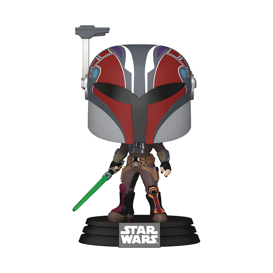 POP Star Wars Ahsoka Sabine Wren Vinyl With Lightsaber Bobble Head