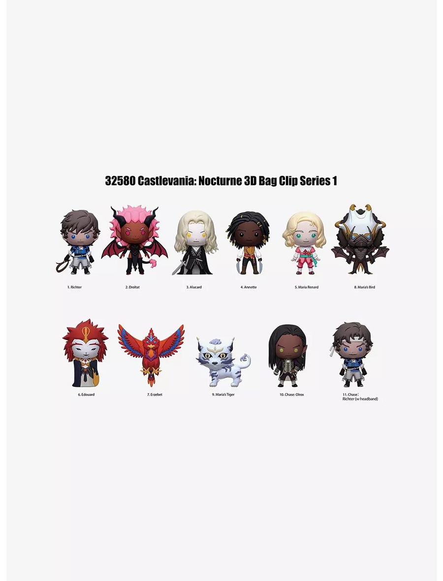 Castlevania Nocturne Foam Bag Clip Blind Mystery Box
