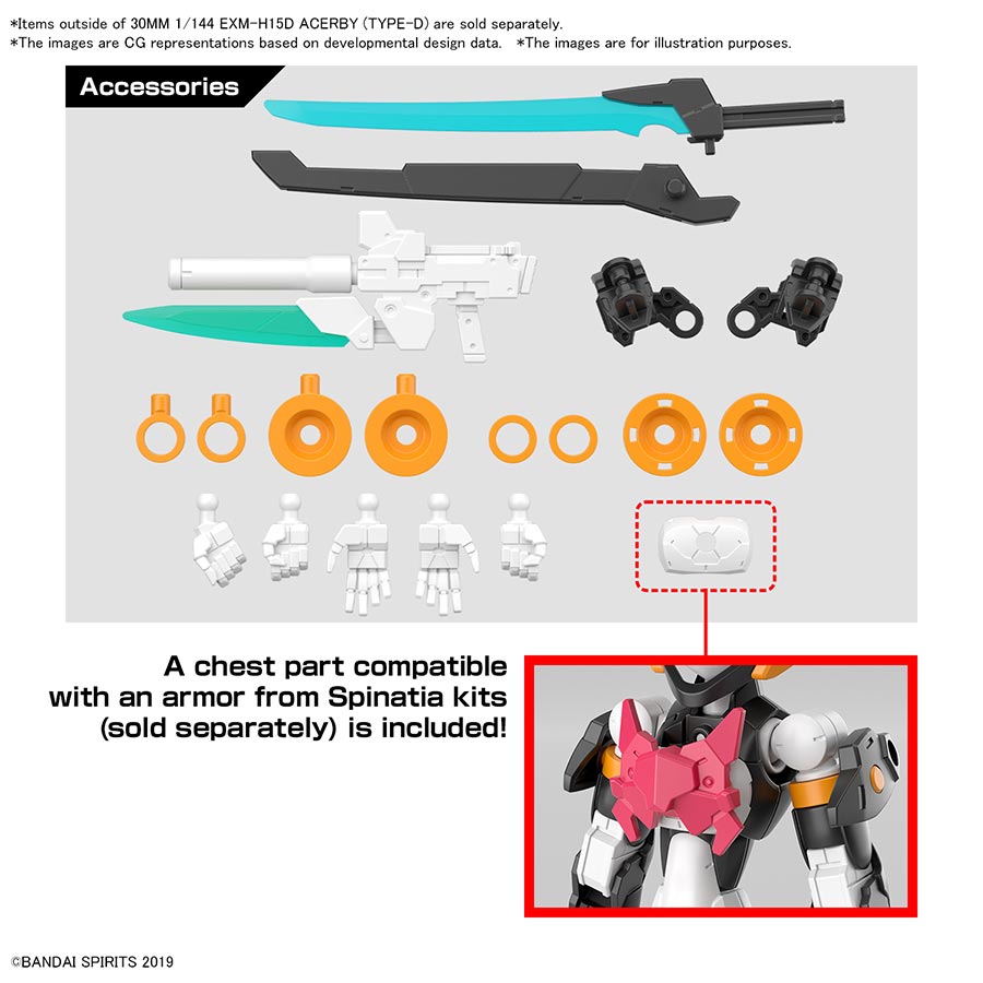 30 Minutes Missions 1/144 Kit #65 EXM-H15D Acerby (Type-D)