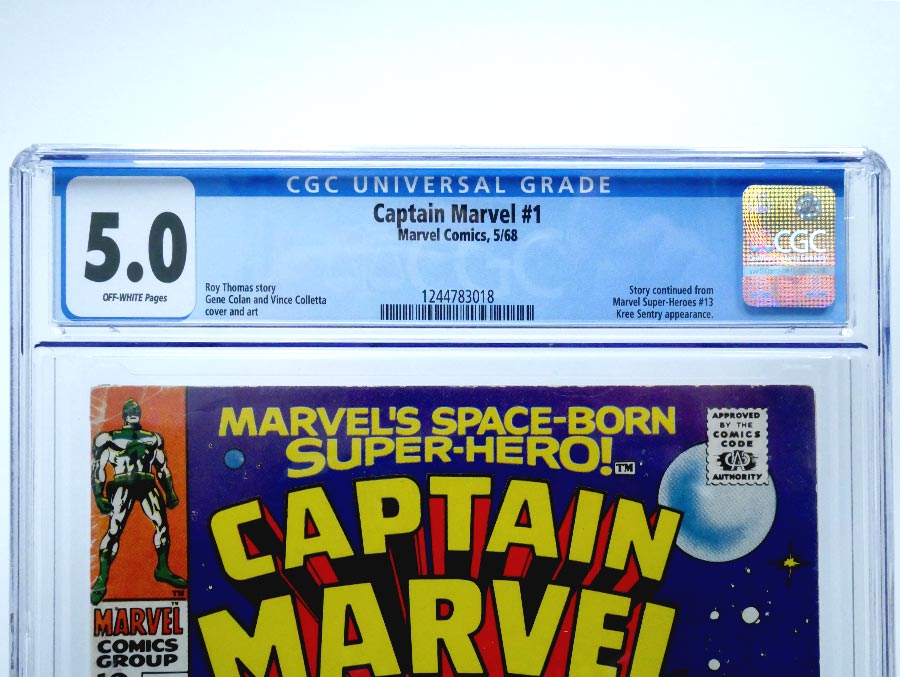 Captain Marvel Vol 1 #1 Cover B CGC 5.0
