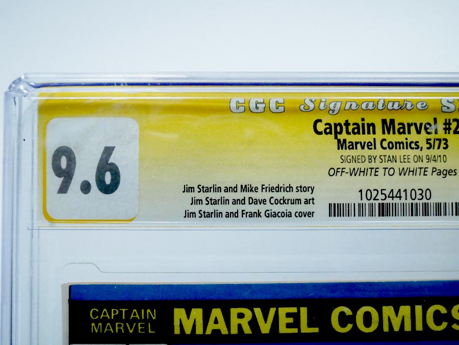 Captain Marvel Vol 1 #26 Cover B CGC Signature Series 9.6 Signed by Stan Lee