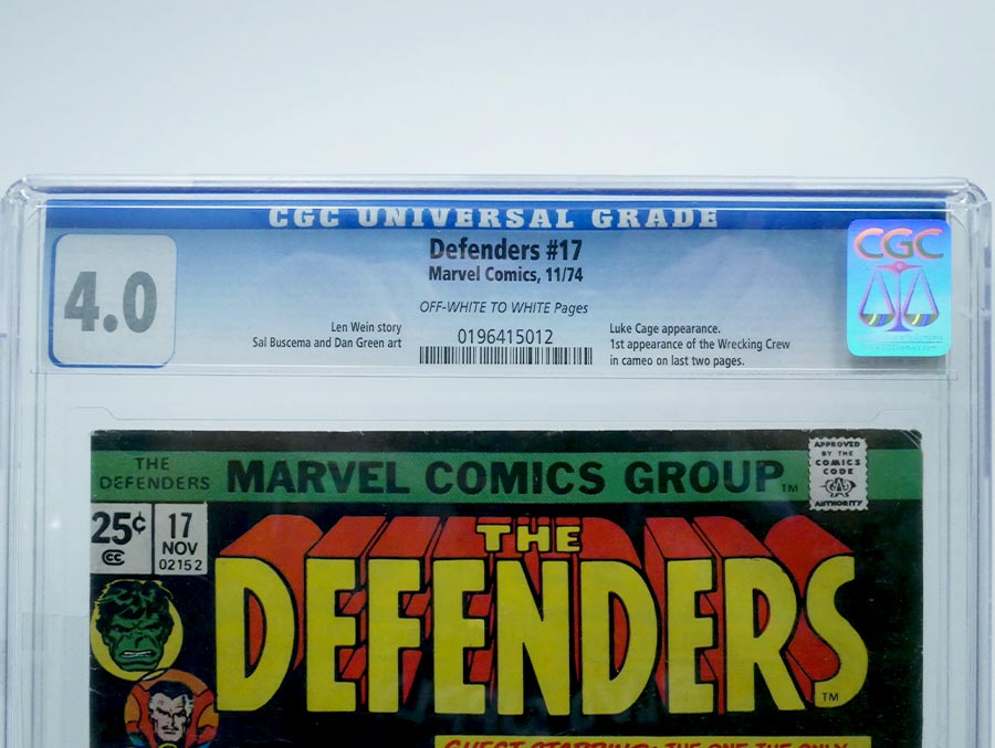 Defenders #17 Cover B CGC 4.0
