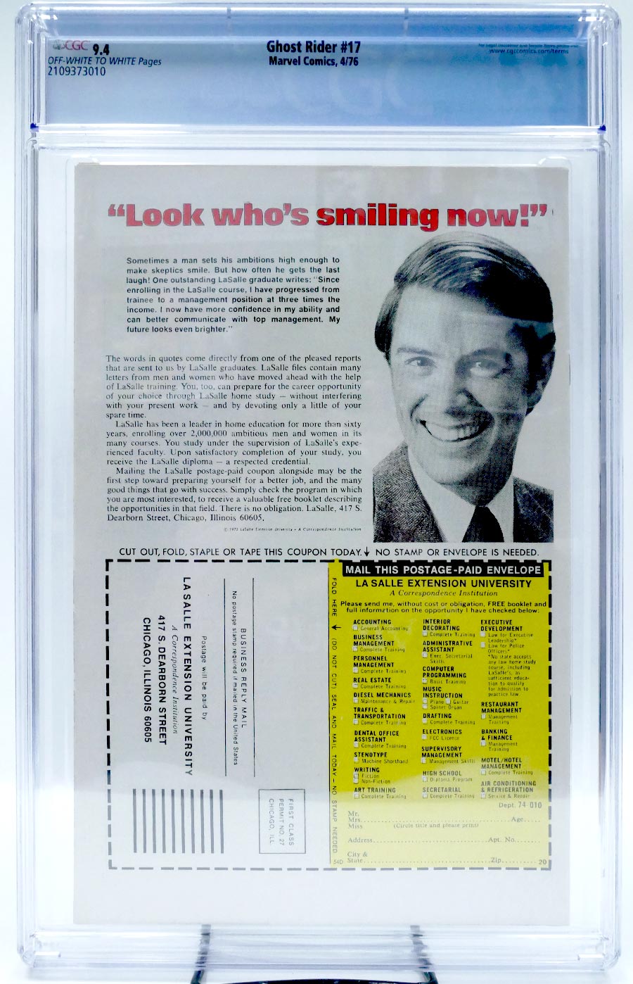 Ghost Rider #17 Cover C Regular 25-Cent Edition CGC 9.4