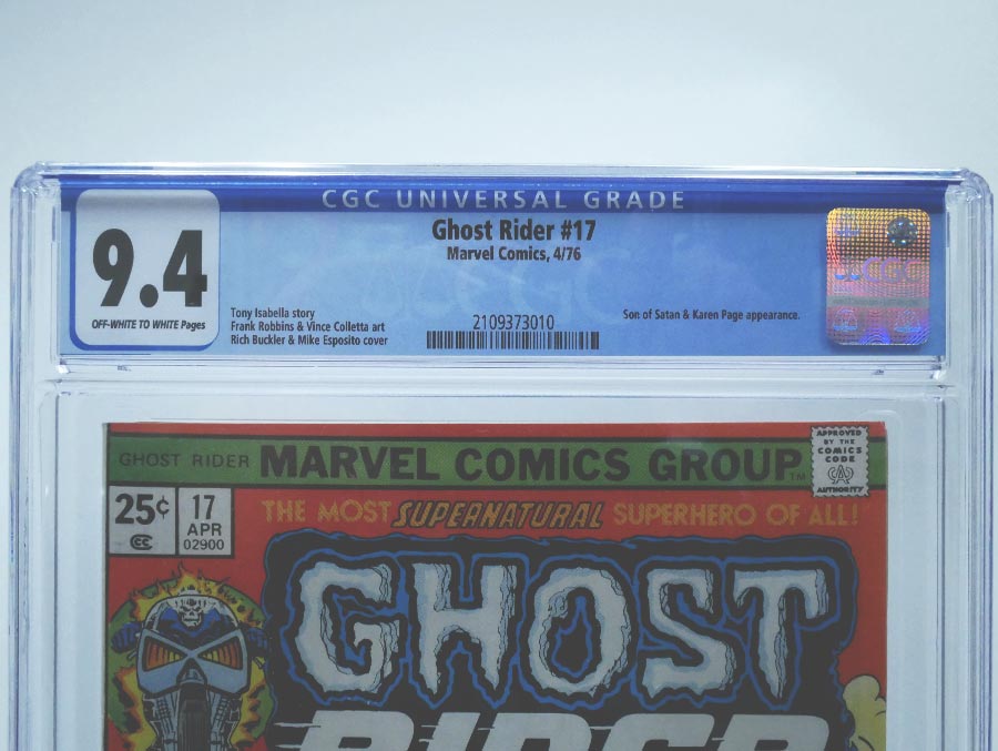 Ghost Rider #17 Cover C Regular 25-Cent Edition CGC 9.4
