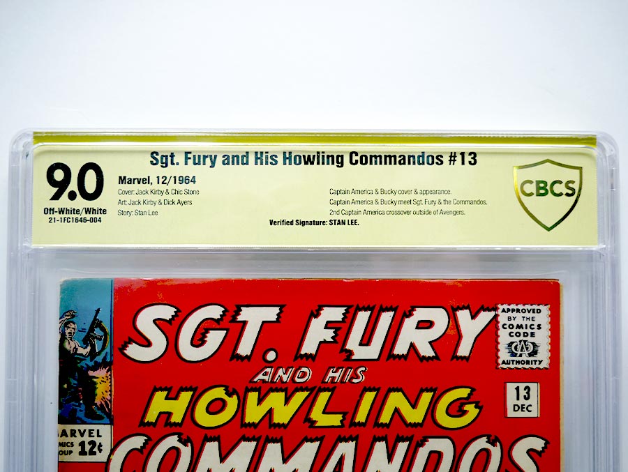 Sgt. Fury & His Howling Commandos #13 Cover C 1st Ptg CGC Signature Series 9.0 Signed by Stan Lee