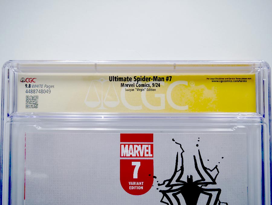 Ultimate Spider-Man Vol 2 #7 Cover E Variant Mico Suayan Virgin Cover CGC Signature Series 9.8 Signed And Remarked By Mico Suayan