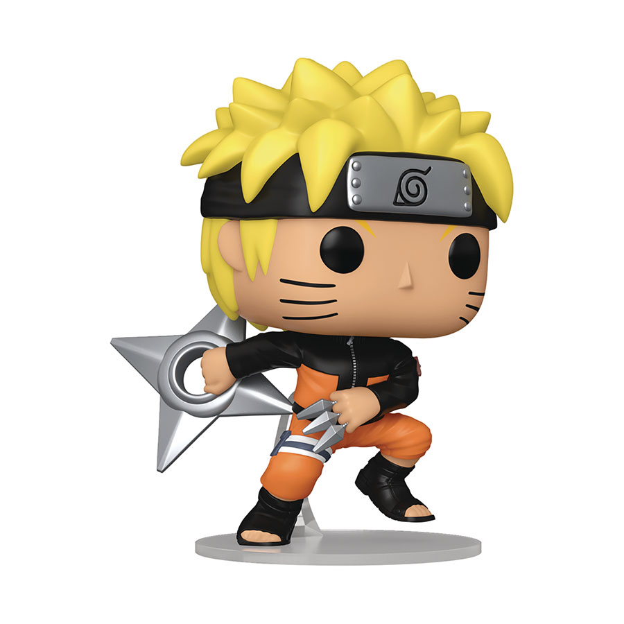 POP Animation Naruto Shippuden Naruto With Kunai & Shuriken Vinyl Figure